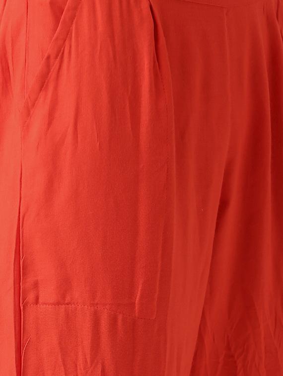 grey cotton kurta palazzo set - 15030402 - Zoom Image - 5