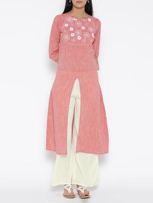 pink kurta palazzo set - 15030403 - Standard Image - 1