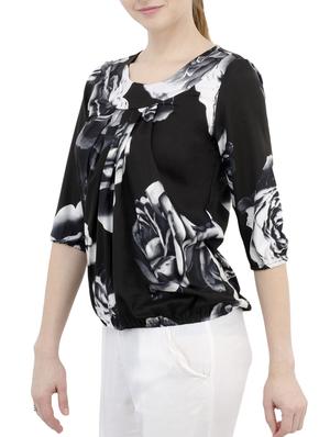floral pleated blouson top - 15030461 - Standard Image - 2