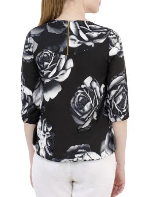 floral pleated blouson top - 15030461 - Standard Image - 3