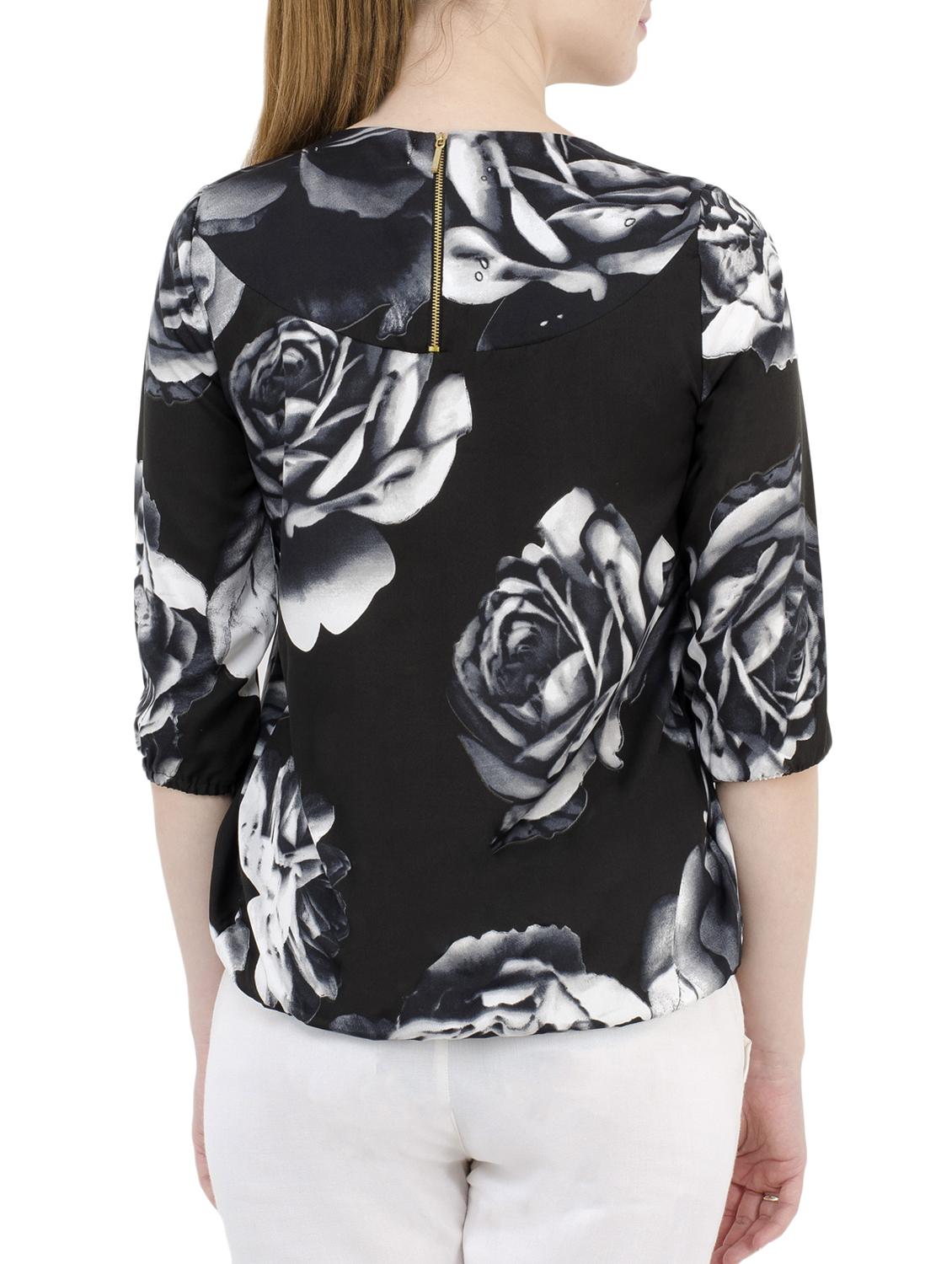 floral pleated blouson top - 15030461 - Zoom Image - 3