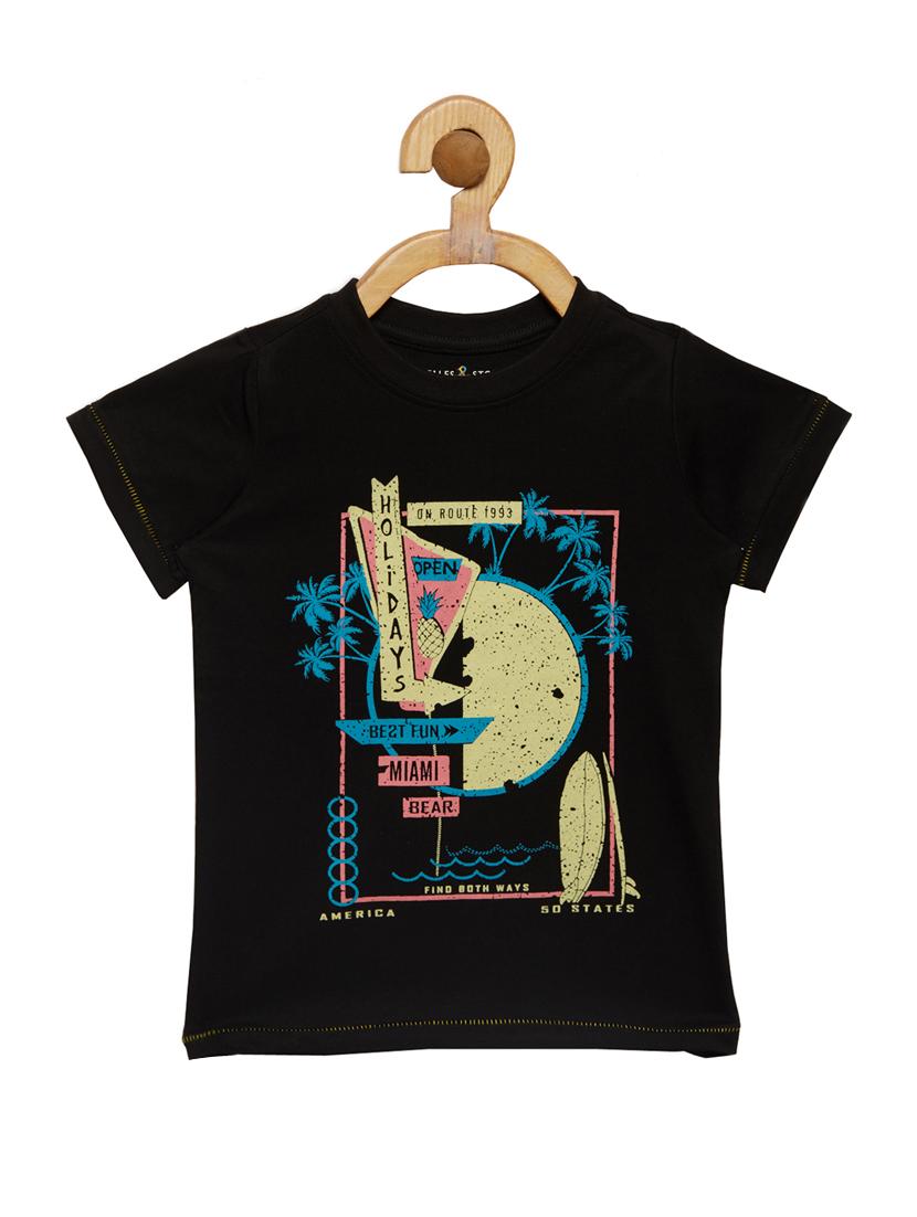 black cotton tshirt - 15030508 - Zoom Image - 1