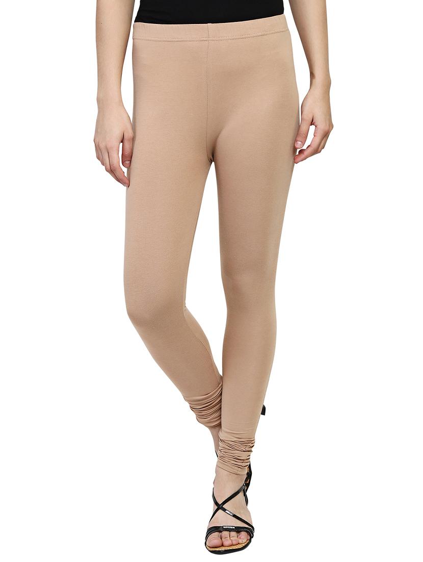 beige solid leggings - 15030594 - Zoom Image - 1
