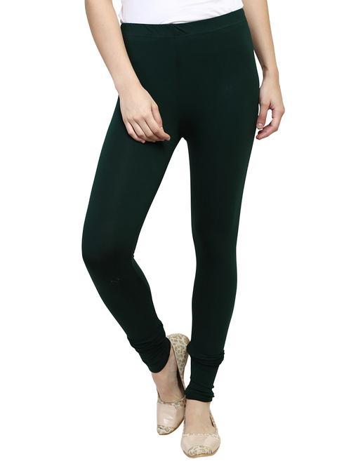 green solid leggings - 15030599 - Standard Image - 1