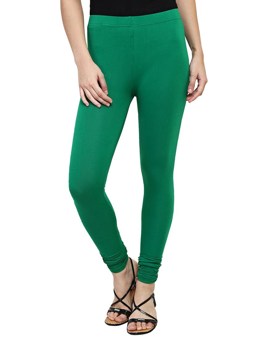 green solid leggings - 15030604 - Zoom Image - 1