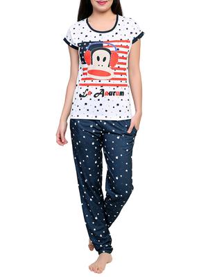 Multicolored printed nightwear pajama set - 15030631 - Standard Image - 1