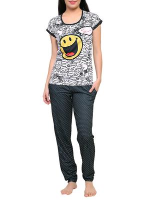 Multicolored printed nightwear pajama set - 15030633 - Standard Image - 1