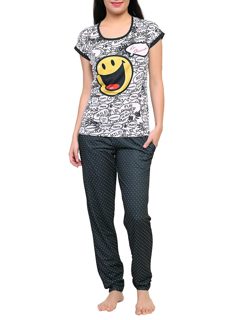 Multicolored printed nightwear pajama set - 15030633 - Zoom Image - 1