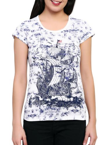 white printed tee - 15030692 - Very Small Image - 1