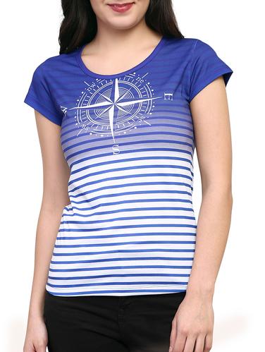 blue printed tee - 15030693 - Very Small Image - 1
