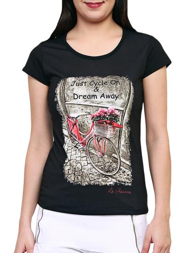 black printed tee - 15030697 - Very Small Image - 1