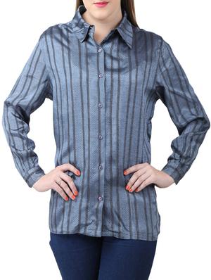 blue striped viscose shirt - 15030815 - Standard Image - 1