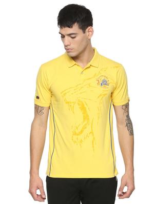 yellow cotton blend front print tshirt - 15030852 - Standard Image - 1