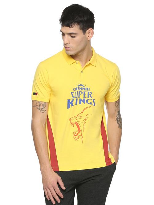 yellow cotton front print tshirt - 15030853 - Standard Image - 1