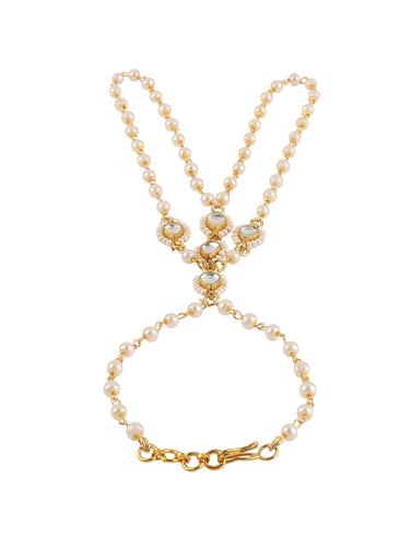 gold metal pearl bracelet - 15031220 - Very Small Image - 1