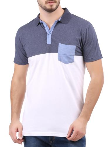 white cotton color block tshirt - 15032419 - Very Small Image - 1