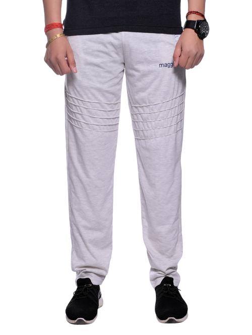 white cotton full length track pant - 15032656 - Standard Image - 1