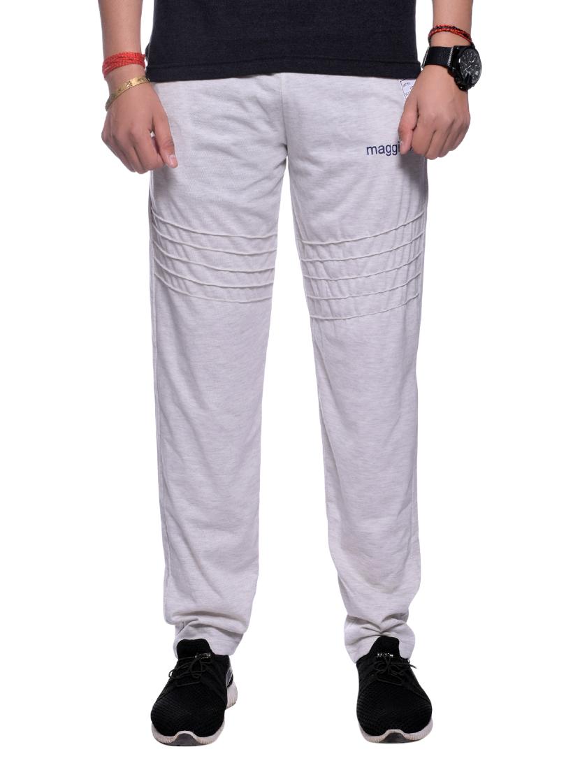 white cotton full length track pant - 15032656 - Zoom Image - 1