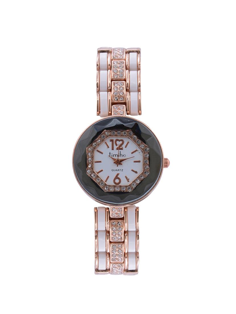 Timiho Black Dial Stone Work Women Wrist Watch - 15033168 - Zoom Image - 1