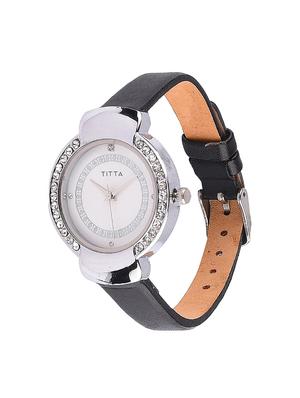 Titta Black Analog Stone Work Dial Wrist Watch - 15033182 - Standard Image - 1
