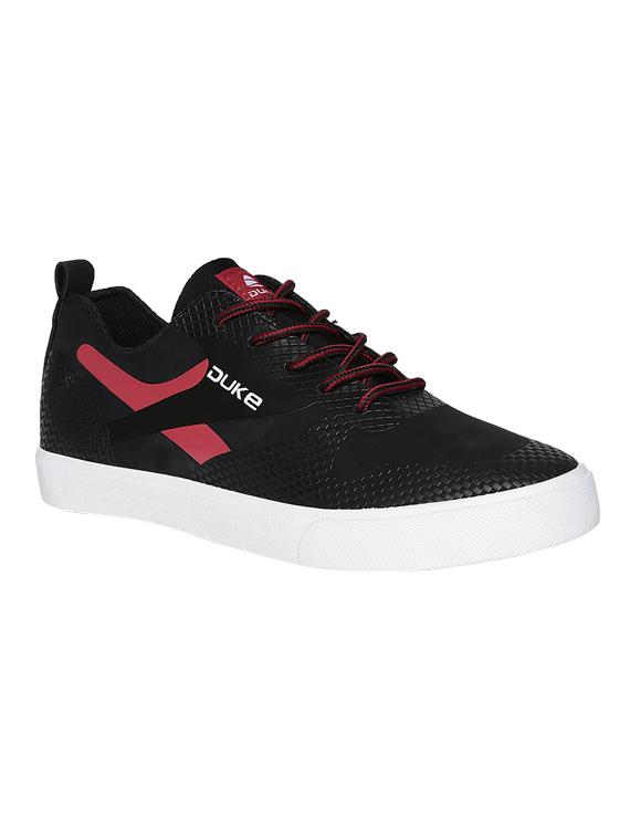 black leatherette lace up sneaker - 15033362 - Zoom Image - 1