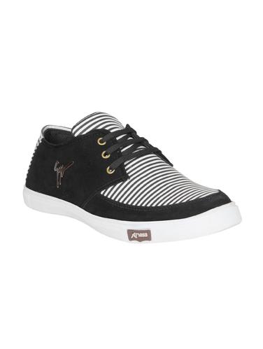 black leatherette lace up sneaker - 15033419 - Very Small Image - 1