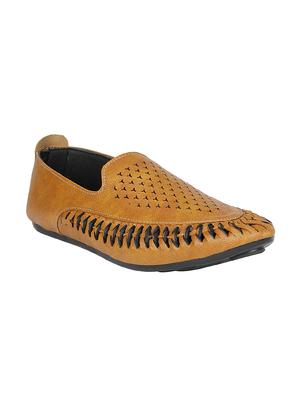 tan Leatherette casual slipon - 15033428 - Standard Image - 1