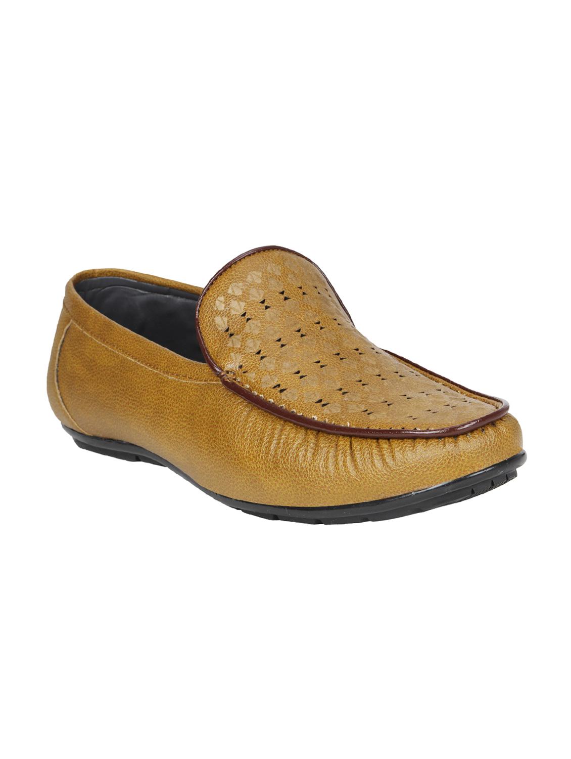 tan leatherette slip on loafer - 15033432 - Zoom Image - 1