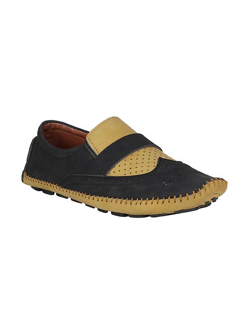 black leatherette casual slipon - 15033435 - Standard Image - 1