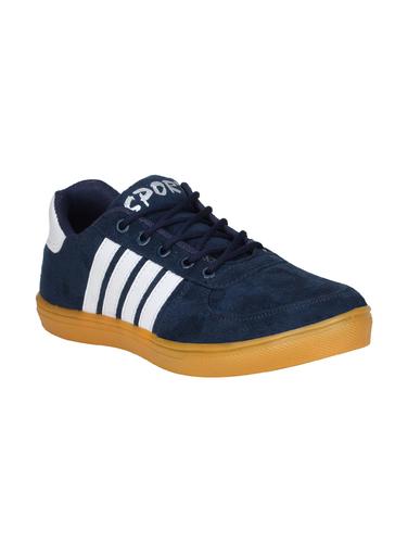 navy Suede lace up sneaker - 15033438 - Very Small Image - 1
