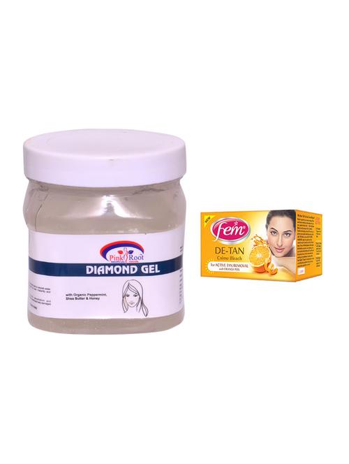 FEM DE-TAN Cr?me Bleach and Pink Root Diamond Gel 500ml - 15033476 - Standard Image - 1