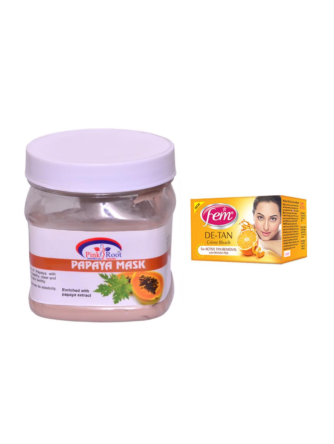 fem de-tan cr?me bleach and pink root papaya mask 500ml - 15033478 - Zoom Image - 1