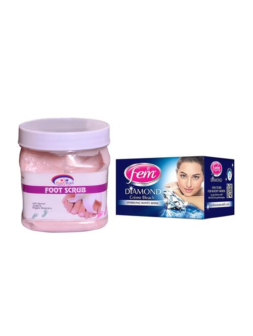 fem diamond cr?me bleach and pink root foot scrub 500ml - 15033493 - Standard Image - 1