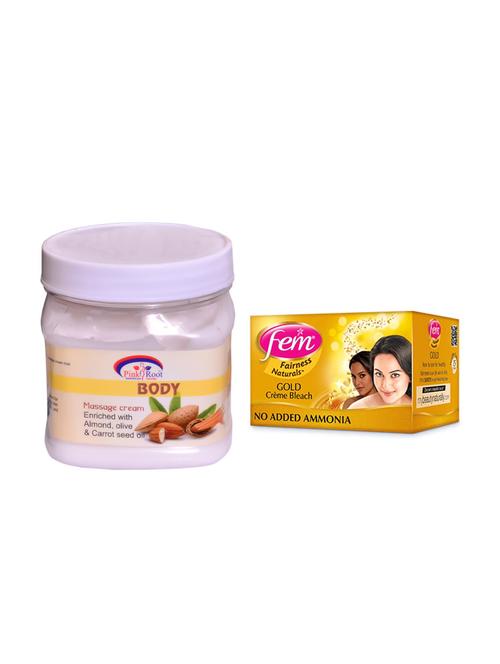 fem gold crème bleach and pink root body massage cream 500ml - 15033494 - Standard Image - 1