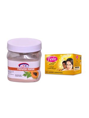 FEM Gold Crme Bleach and Pink Root Papaya Mask 500ml - 15033502 - Standard Image - 1