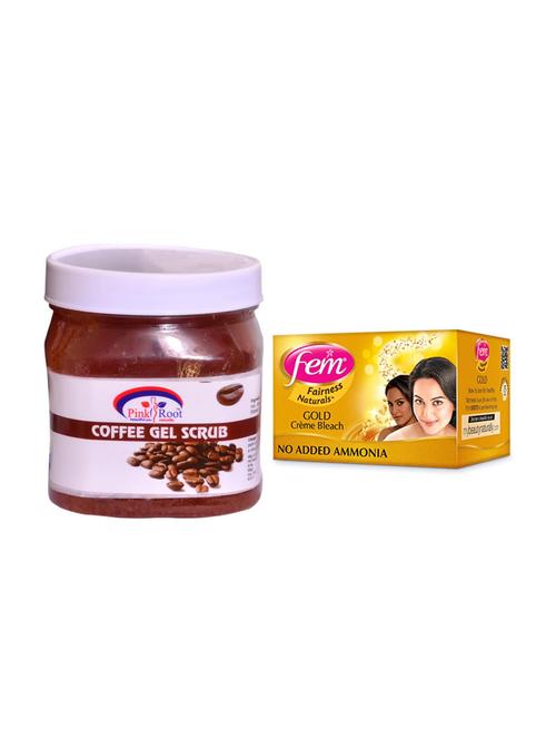 fem gold crème bleach and pink root coffee gel scrub 500ml - 15033504 - Standard Image - 1