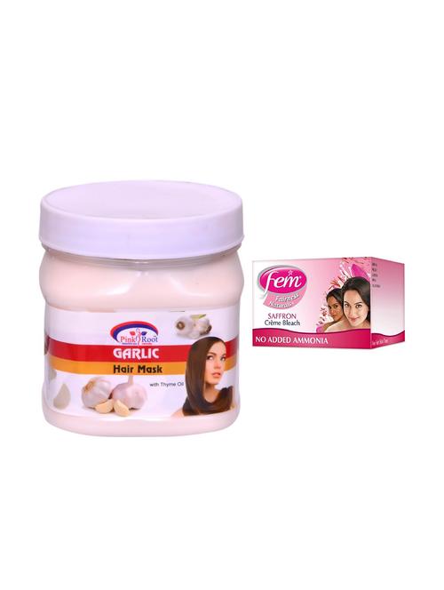 FEM Saffron Cr?me Bleach and Pink Root Garlic Hair Mask 500ml - 15033513 - Standard Image - 1