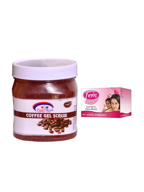 FEM Saffron Cr?me Bleach and Pink Root Coffee Gel Scrub 500ml - 15033516 - Standard Image - 1