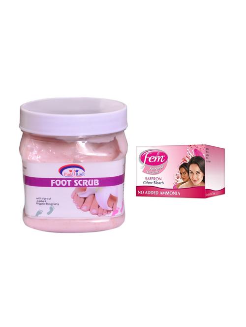 fem saffron cr?me bleach and pink root foot scrub 500ml - 15033517 - Standard Image - 1