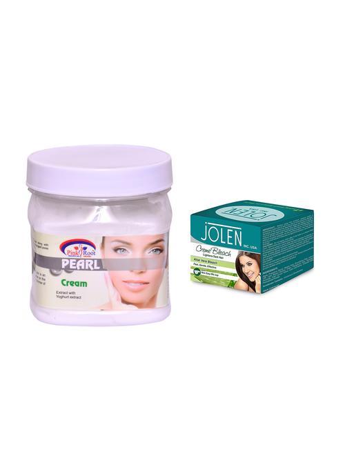 JOLEN Aloe Vera Bleach Cr?me 18g and Pink Root Pearl Cream 500ml - 15033523 - Standard Image - 1