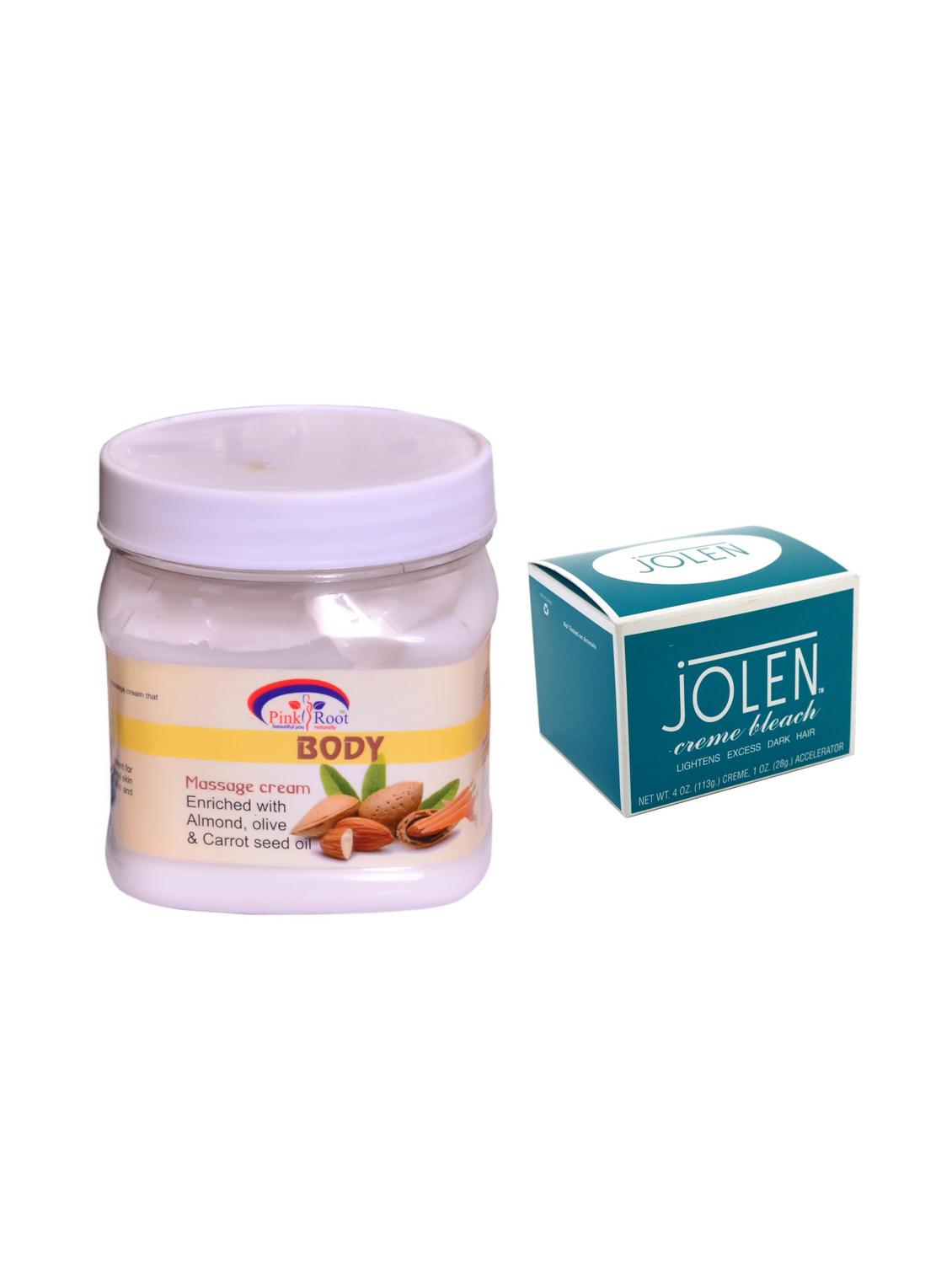JOLEN Cr?me Bleach 18g and Pink Root Body Massage Cream 500ml - 15033530 - Zoom Image - 1