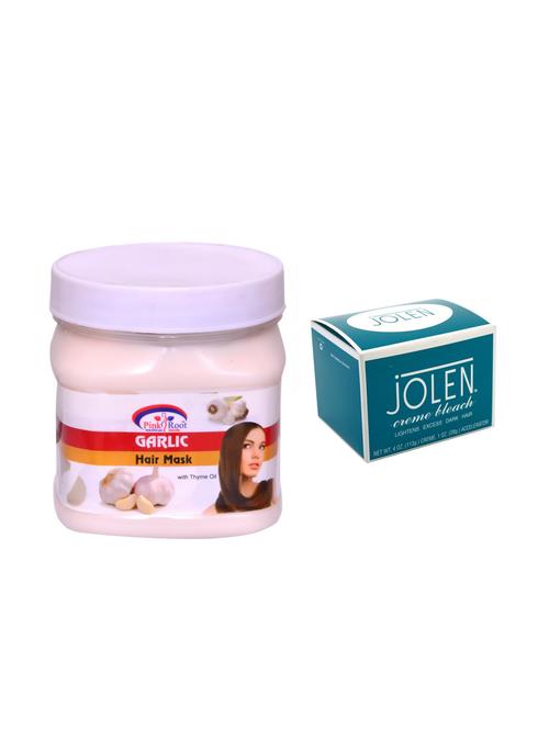 JOLEN Cr?me Bleach 18g and Pink Root Garlic Hair Mask 500ml - 15033537 - Standard Image - 1