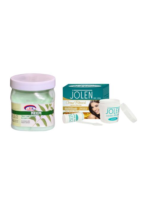 JOLEN Gold Bleach Cr?me 18g and Pink Root Neem Cream 500ml - 15033546 - Standard Image - 1