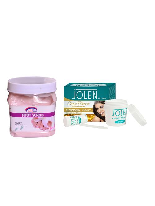 JOLEN Gold Bleach Cr?me 18g and Pink Root Foot Scrub 500ml - 15033553 - Standard Image - 1