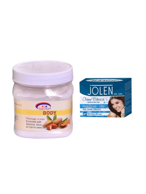 JOLEN Oxy Bleach Cr?me 35g and Pink Root Body Massage Cream 500ml - 15033554 - Standard Image - 1