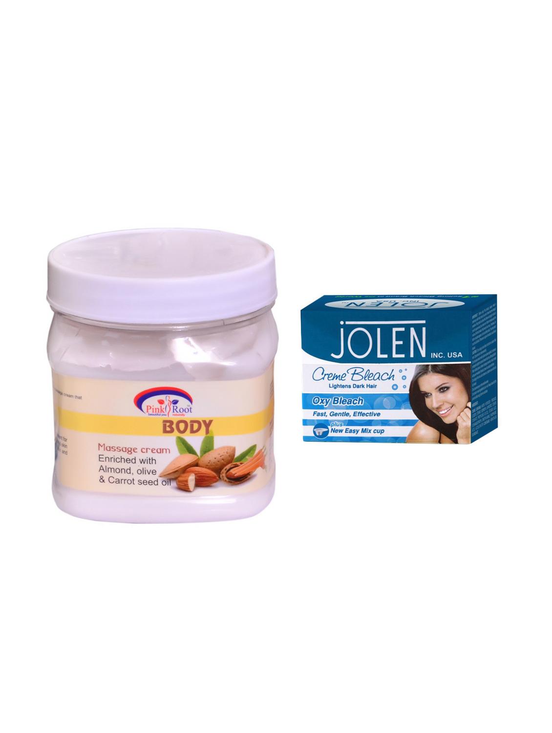 JOLEN Oxy Bleach Cr?me 35g and Pink Root Body Massage Cream 500ml - 15033554 - Zoom Image - 1