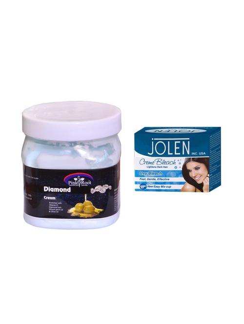 jolen oxy bleach cr?me 35g and pink root diamond cream 500ml - 15033556 - Standard Image - 1