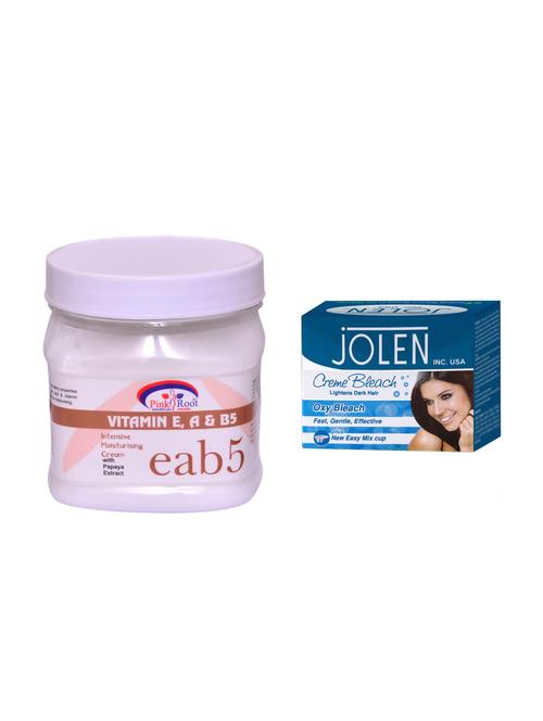JOLEN Oxy Bleach Cr?me 35g and Pink Root Vitamin eab5 Cream 500ml - 15033557 - Standard Image - 1