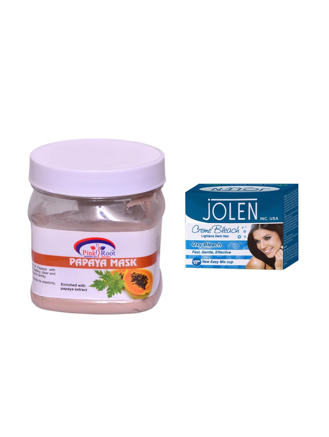 JOLEN Oxy Bleach Crme 35g and Pink Root Papaya Mask 500ml - 15033562 - Zoom Image - 1