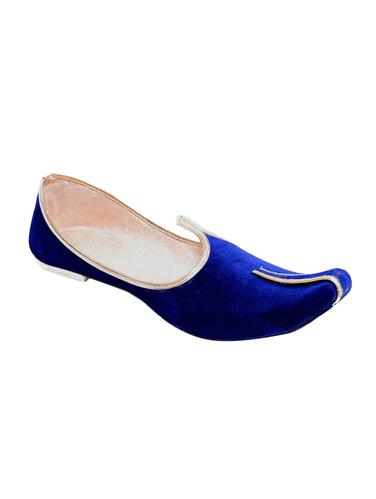 blue Velvet slip on mojari - 15033635 - Very Small Image - 1
